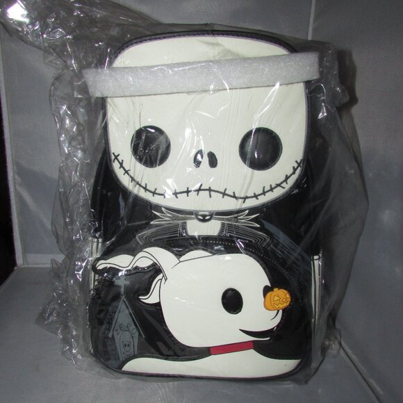 FunKon 21' Jack Skellington & Zero Glow In The Dark Loungefly Mini Backpack NWT - Picture 1 of 7